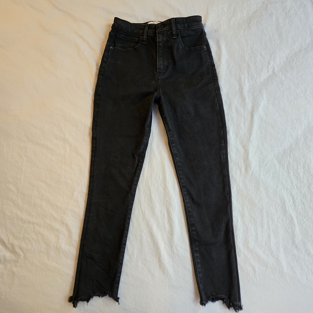 Abercrombie & Fitch Super Skinny Ankle High Rise Curve Love sz 26 2S Black